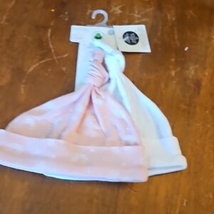 George Pink and White Knotted Baby Hat